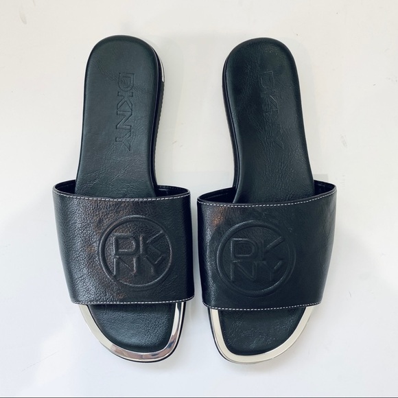 DKNY black leather flats - Picture 1 of 3